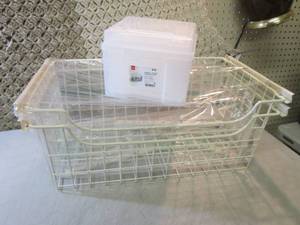 Pair of Metal Wire Basket Drawers a...