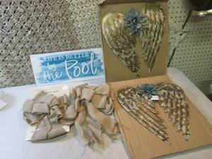 Metal Wing Wall Decor, Metal Pool S...
