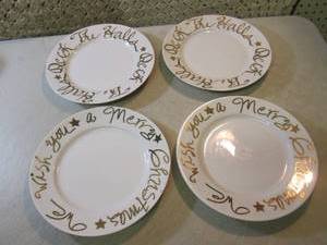 4 - 11 Christmas Plates with Deck...