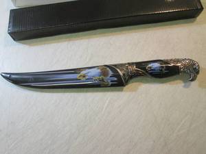 13 Black Decorative Eagle Knife wi...