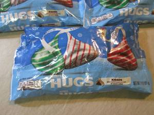 3 Bags of Hersheys Hugs Best by Aug...
