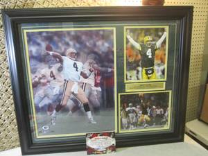 Framed Brett Favre Green Bay Packer...