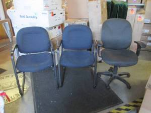 2 Nice Solid Chairs and an Office C...