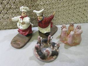 2 Wine Bottle Holder Figures and 2 ...