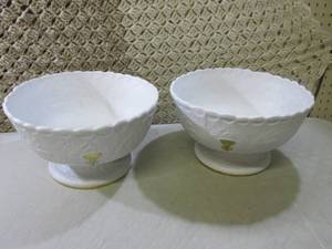 2 Decorative Stoneware Bowls 11 W ...