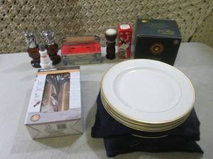 Lot of Misc Avon Plates Salt & Pepp...