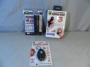 lot 47 image: New Pepper Spray, Pepper Gel, and Personal Alarm
