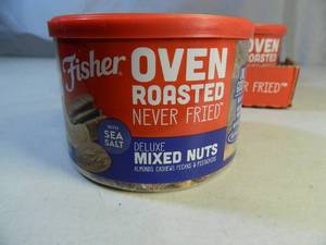 lot 54 image: New Case of Fisher Deluxe Mixed Nuts