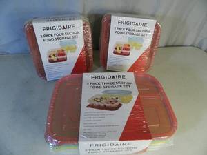 lot 126 image: 3 new Frigidaire Food Storage Sets