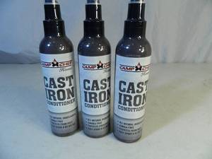 lot 144 image: 3 new Bottles of Camp Chef Cast Iron Conditioner