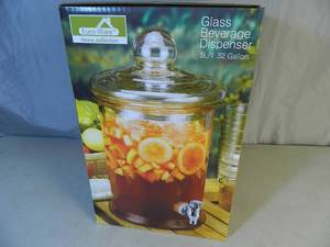 lot 162 image: New Glass Beverage Dispenser