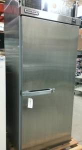 lot 1 image: MSRP $2500 Hobart Q1 Vertical Single Door Restaurant Commercial Industrial Refrigerator - Roll Your Speed Rack Right In - Great Working Condition