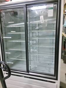 lot 7 image: SOLD ONLINE $1800 REVCO COMMERCIAL INDUSTRIAL DOUBLE SLIDING GLASS DOOR LAB REFRIGERATION UNIT REFRIGERATOR COOLER W11 SHELVES - GREAT WORKING CONDITION GREAT ALSO FOR GROCERY CONVENIENCE STORE