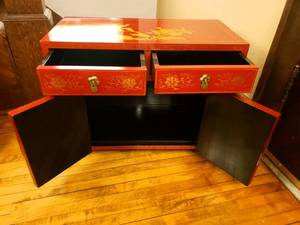 lot 8A image: Lacquered Asian Cupboard  Sideboard  Cabinet