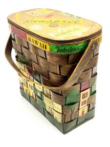 lot 426 image: Caro Nan Signed Designer Basket Purse
