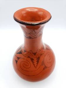 lot 209 image: Earlier Native American Redware Pottery Vase