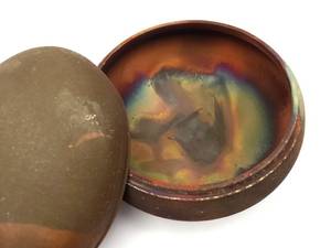 lot 15 image: Russell Kagan Signed Vintage Raku Covered Pot