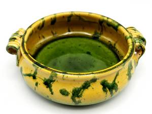 lot 413 image: Italica Ars Hand-Painted Italian Pottery Double Handled