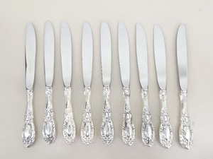 9 Towle .925 Sterling Silver Handled 8.5 Dinner Knives