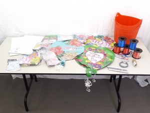 Lot of NEW Mothers Day Themed Party Supplies, Foil Balloons, etc.