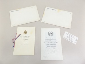 2 Unused 1957 EisenhauerNixon Inauguration Invitations, Programs, Tickets, etc.