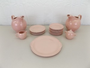 RARE Mid Century 24 Piece Taylor Smith and Taylor Lu-Ray Pastels Pink Set