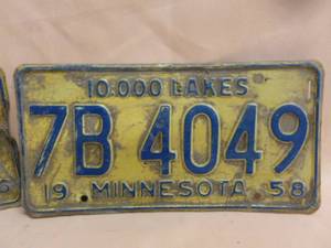 Vintage License Plate Set