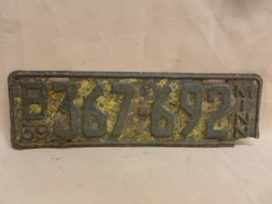 Vintage License Plate