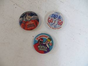 9 VINTAGE St. Paul Winter Carnival Pinback Buttons