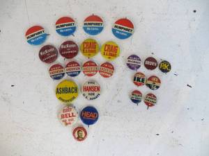 24 VINTAGE Political Pinback Buttons