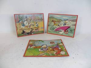 3 VINTAGE Mickey Mouse Club Puzzles