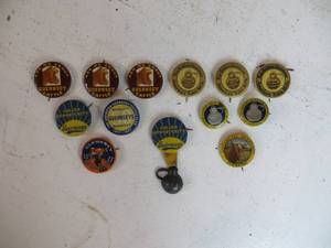 13 VINTAGE Guernsey Cattle Pinback Buttons