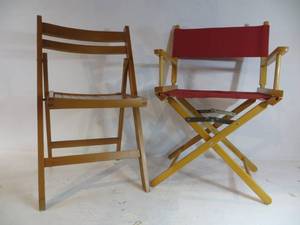 Directors Chair & Wooden Folding Chair