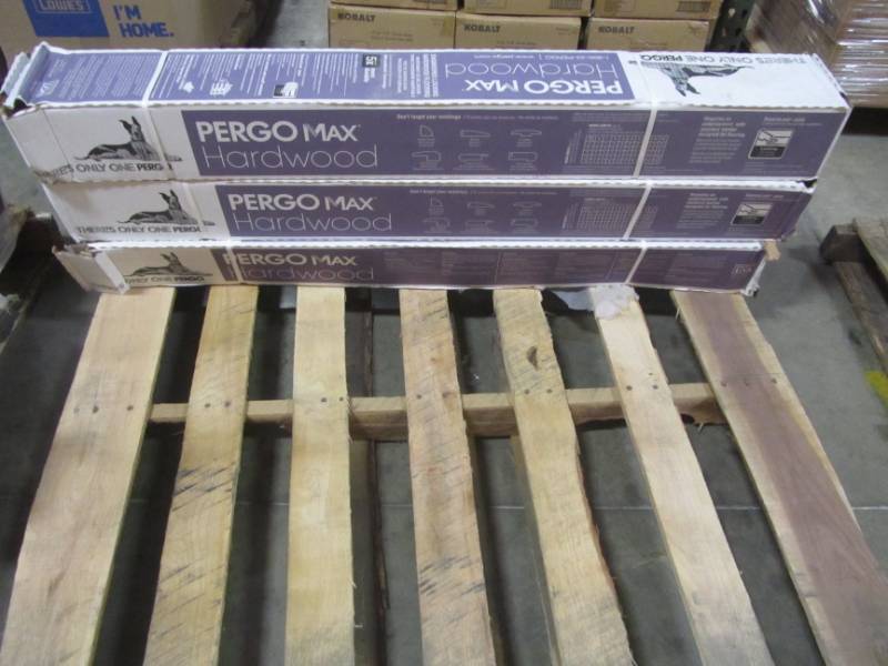 lot 110 image: (3 CASES) Pergo MAX 5.36-in Gunstock Oak Engineered Hardwood Flooring (23.25-sq ft) LUO45-50