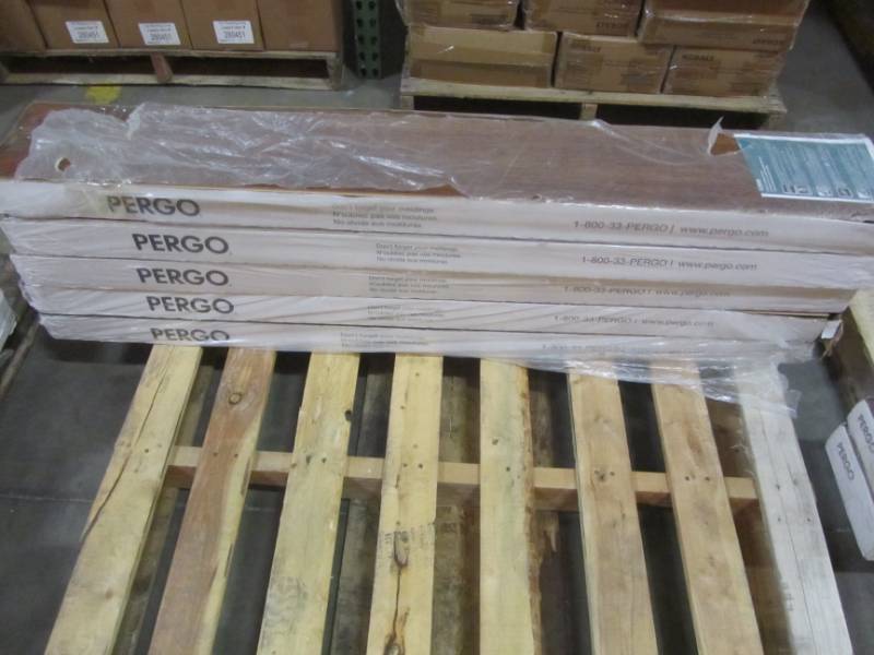lot 118 image: (5 CASES) Pergo MAX Premier Cambridge Amber Oak 7.48-in W x 4.52-ft L Embossed Wood Plank Laminate Flooring LF000803