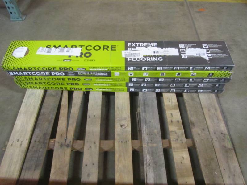 lot 124 image: (5 CASES) SMARTCORE Pro 7-Piece 7.08-in x 48.03-in Toasted Eucalyptus Luxury Vinyl Plank Flooring LX92500822