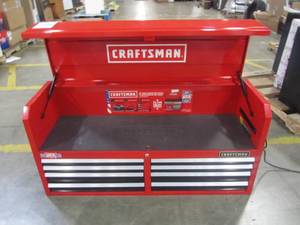 lot 53 image: CRAFTSMAN 2000 Series 52-in W x 24.5-in H 8-Drawer Ball-bearing Steel Tool Chest (Red) CMST25180RB