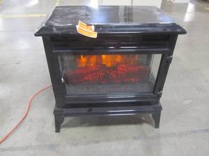 lot 66 image: Mr. Heater 25-in W 5100-BTU Black Metal Flat Wall Infrared Quartz Electric Stove Thermostat Remote Control Included 1008ST-24-102