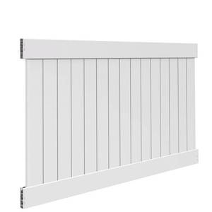 lot 200 image: Veranda Bryce White Vinyl Un-Assembled Fence Panel, Approximately 8 X 5 Tall When Assembled.