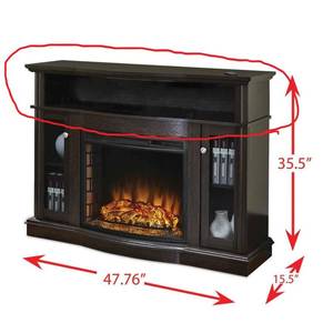 lot 228 image: Pleasant Hearth 47.76-in W Merlot Fan-forced Electric Fireplace 248-44-34M - MANTEL ONLY