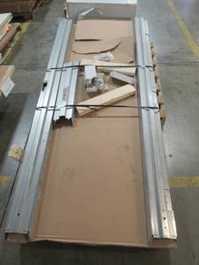 lot 292 image: Armor Door 24 x 80 Fire-Rated Gray Flush Entrance Steel Commercial Door with Frame and Hardware.