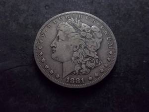 lot 11 image: 1881 S Morgan Silver Dollar