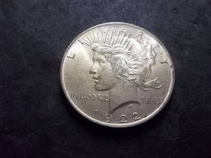 lot 43 image: 1922  Silver Peace Dollar