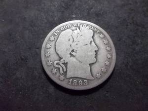 lot 45 image: 1893 O Barber Half Dollar