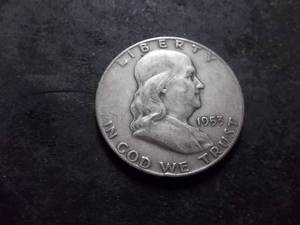 lot 52 image: 1953 D Franklin Half Dollar