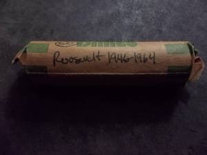 lot 104 image: 50 Roosevelt Dimes Mixed Assorted Dates 1946-1964