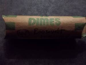 lot 105 image: 44 Roosevelt Dimes Mixed Assorted Dates 1946-1964