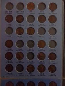 lot 120 image: 2 Volumes Lincoln Cents Folder With Partial Set Of Coins 1909-1970  (137 Coins In All)