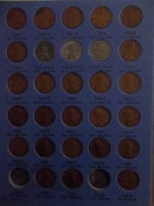 lot 121 image: Partial Short Set Lincoln Cent Collection 1941-1970 (63 Coins In All)