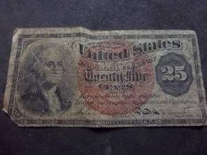 lot 127 image: US 25-Cents Fractional Currency From 1863